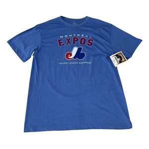 NWT Cooperstown Collection Montreal Expos Men's Graphic T Shirt Sz Large 21 x 31